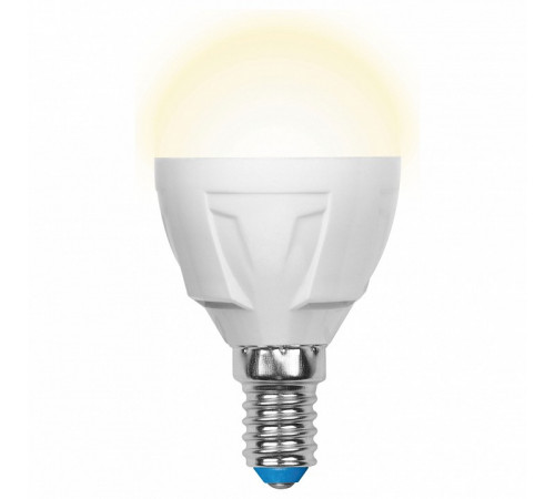 Лампа светодиодная (UL-00002419) Uniel E14 7W 3000K матовая LED-G45 7W/WW/E14/FR PLP01WH Лампа светодиодная (UL-00002419) Uniel E14 7W 3000K матовая LED-G45 7W/WW/E14/FR PLP01WH