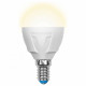 Лампа светодиодная (UL-00002419) Uniel E14 7W 3000K матовая LED-G45 7W/WW/E14/FR PLP01WH