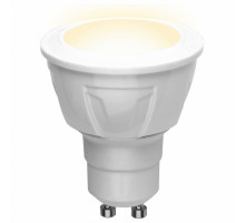 Лампа светодиодная (UL-00002423) Uniel GU10 6W 3000K матовая LED-JCDR 6W/WW/GU10/FR PLP01WH