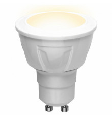 Лампа светодиодная (UL-00002423) Uniel GU10 6W 3000K матовая LED-JCDR 6W/WW/GU10/FR PLP01WH