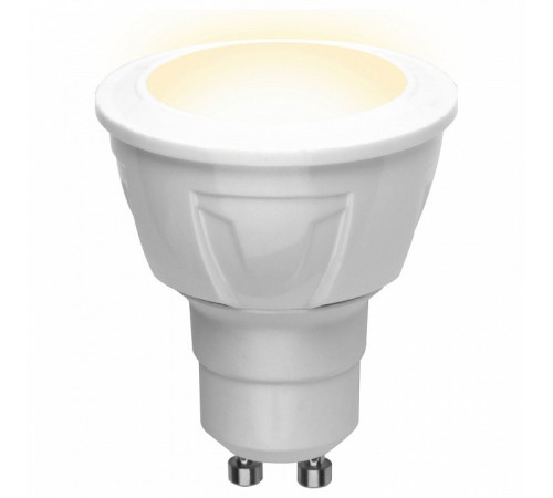 Лампа светодиодная (UL-00002423) Uniel GU10 6W 3000K матовая LED-JCDR 6W/WW/GU10/FR PLP01WH
