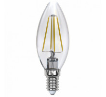 Лампа светодиодная филаментная (UL-00002862) Uniel E14 5W 4000K LED-C35-5W/NW/E14/CL/DIM GLA01TR
