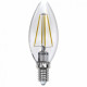 Лампа светодиодная филаментная (UL-00002862) Uniel E14 5W 4000K LED-C35-5W/NW/E14/CL/DIM GLA01TR