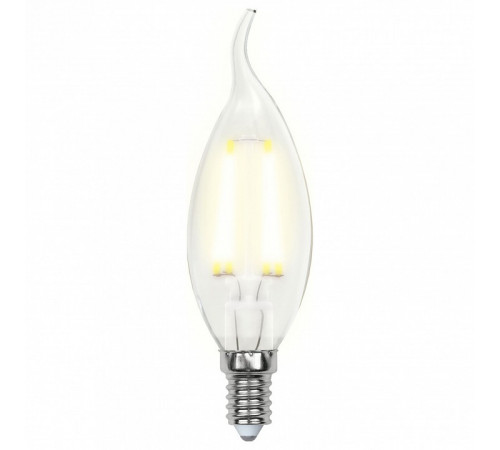 Лампа светодиодная филаментная (UL-00002863) Uniel E14 5W 3000K LED-CW35-5W/WW/E14/CL/DIM GLA01TR