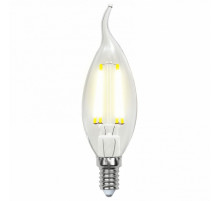 Лампа светодиодная филаментная (UL-00002865) Uniel E14 5W 4000K LED-CW35-5W/NW/E14/CL/DIM GLA01TR