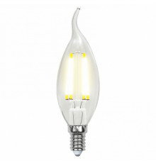 Лампа светодиодная филаментная (UL-00002865) Uniel E14 5W 4000K LED-CW35-5W/NW/E14/CL/DIM GLA01TR
