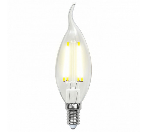Лампа светодиодная филаментная (UL-00002865) Uniel E14 5W 4000K LED-CW35-5W/NW/E14/CL/DIM GLA01TR