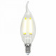 Лампа светодиодная филаментная (UL-00002865) Uniel E14 5W 4000K LED-CW35-5W/NW/E14/CL/DIM GLA01TR