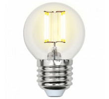Лампа светодиодная филаментная (UL-00002871) Uniel E27 5W 4000K LED-G45-5W/NW/E27/CL/DIM GLA01TR