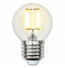 Лампа светодиодная филаментная (UL-00002871) Uniel E27 5W 4000K LED-G45-5W/NW/E27/CL/DIM GLA01TR
