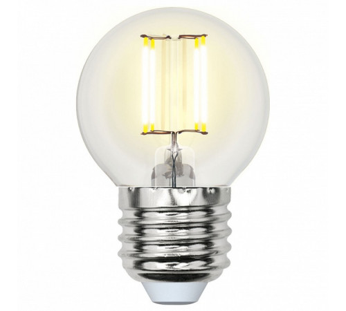 Лампа светодиодная филаментная (UL-00002871) Uniel E27 5W 4000K LED-G45-5W/NW/E27/CL/DIM GLA01TR