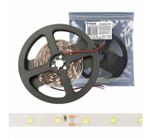 Светодиодная лента (UL-00002971) Uniel 5M теплый белый 6W 2835SMD 60LED/m ULS-2835-60LED/m-8mm-IP20-DC24V-6W/m-5M-WW