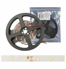 Светодиодная лента (UL-00002971) Uniel 5M теплый белый 6W 2835SMD 60LED/m ULS-2835-60LED/m-8mm-IP20-DC24V-6W/m-5M-WW