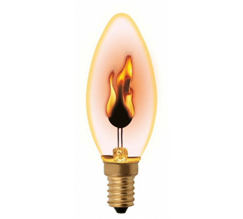 Лампа декоративная (UL-00002981) Uniel E14 3W золотистая IL-N-C35-3/RED-FLAME/E14/CL Лампа декоративная (UL-00002981) Uniel E14 3W золотистая IL-N-C35-3/RED-FLAME/E14/CL