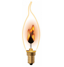 Лампа декоративная (UL-00002982) Uniel E14 3W золотистая IL-N-CW35-3/RED-FLAME/E14/CL