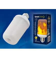 Лампа светодиодная декоративная (UL-00003360) Uniel E27 6W матовая LED-L60-6W/FLAME/E27/FR PLD01WH