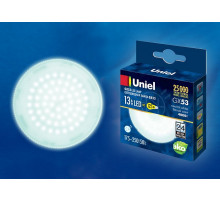 Лампа светодиодная (UL-00003723) Uniel GX53 13W 4000K матовая LED-GX53-13W/NW/GX53/FR PLZ01WH