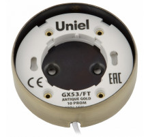 Накладной светильник Uniel GX53/FT ANTIQUE GOLD 10 PROM UL-00003738