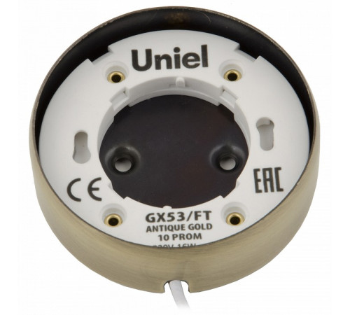 Накладной светильник Uniel GX53/FT ANTIQUE GOLD 10 PROM UL-00003738