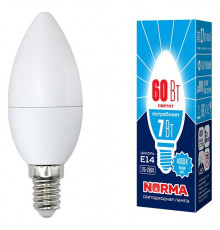 Лампа светодиодная (UL-00003795) Volpe E14 7W 4000K матовая LED-C37-7W/NW/E14/FR/NR