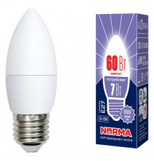 Лампа светодиодная (UL-00003797) Volpe E27 7W 6500K матовая LED-C37-7W/DW/E27/FR/NR