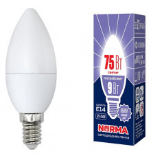 Лампа светодиодная (UL-00003802) Volpe E14 9W 6500K матовая LED-C37-9W/DW/E14/FR/NR