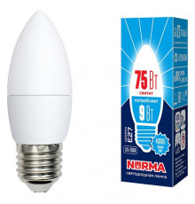 Лампа светодиодная (UL-00003806) Volpe E27 9W 4000K матовая LED-C37-9W/NW/E27/FR/NR