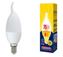 Лампа светодиодная (UL-00003809) Volpe E14 9W 3000K матовая LED-CW37-9W/WW/E14/FR/NR