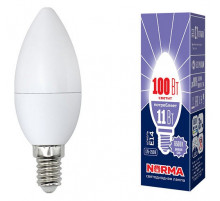 Лампа светодиодная (UL-00003810) Volpe E14 11W 6500K матовая LED-C37-11W/DW/E14/FR/NR