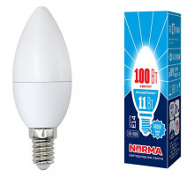 Лампа светодиодная (UL-00003811) Volpe E14 11W 4000K матовая LED-C37-11W/NW/E14/FR/NR