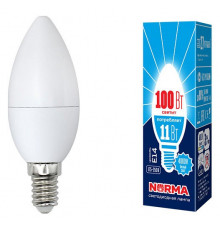 Лампа светодиодная (UL-00003811) Volpe E14 11W 4000K матовая LED-C37-11W/NW/E14/FR/NR