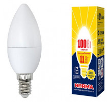 Лампа светодиодная (UL-00003812) Volpe E14 11W 3000K матовая LED-C37-11W/WW/E14/FR/NR