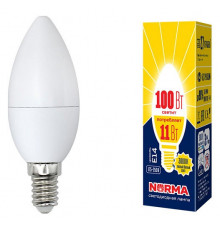 Лампа светодиодная (UL-00003812) Volpe E14 11W 3000K матовая LED-C37-11W/WW/E14/FR/NR