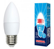 Лампа светодиодная (UL-00003814) Volpe E27 11W 4000K матовая LED-C37-11W/NW/E27/FR/NR