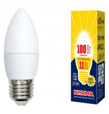 Лампа светодиодная (UL-00003815) Volpe E27 11W 3000K матовая LED-C37-11W/WW/E27/FR/NR