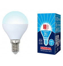 Лампа светодиодная (UL-00003819) Volpe E14 7W 4000K матовая LED-G45-7W/NW/E14/FR/NR
