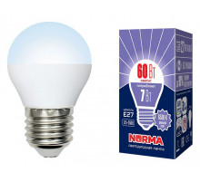 Лампа светодиодная (UL-00003821) Volpe E27 7W 6500K матовая LED-G45-7W/DW/E27/FR/NR
