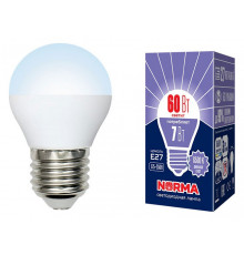 Лампа светодиодная (UL-00003821) Volpe E27 7W 6500K матовая LED-G45-7W/DW/E27/FR/NR