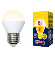 Лампа светодиодная (UL-00003829) Volpe E27 9W 3000K матовая LED-G45-9W/WW/E27/FR/NR