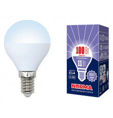 Лампа светодиодная (UL-00003830) Volpe E14 11W 6500K матовая LED-G45-11W/DW/E14/FR/NR
