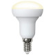 Лампа светодиодная (UL-00003845) Volpe E14 7W 3000K матовая LED-R50-7W/WW/E14/FR/NR