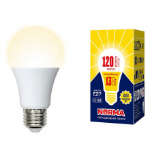 Лампа светодиодная (UL-00004024) Volpe E27 13W 3000K матовая LED-A60-13W/WW/E27/FR/NR