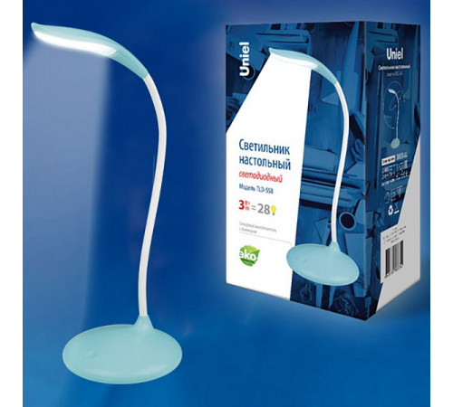 Настольная лампа (UL-00004140) Uniel TLD-558 Blue/LED/280Lm/5000K/Dimmer Настольная лампа (UL-00004140) Uniel TLD-558 Blue/LED/280Lm/5000K/Dimmer