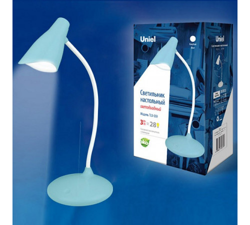 Настольная лампа (UL-00004142) Uniel TLD-559 Blue/LED/280Lm/5000K/Dimmer Настольная лампа (UL-00004142) Uniel TLD-559 Blue/LED/280Lm/5000K/Dimmer