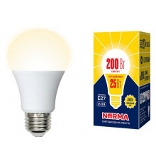 Лампа светодиодная (UL-00004469) Volpe E27 25W 3000K матовая LED-A70-25W/3000K/E27/FR/NR