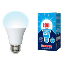 Лампа светодиодная (UL-00004470) Volpe E27 25W 4000K матовая LED-A70-25W/4000K/E27/FR/NR
