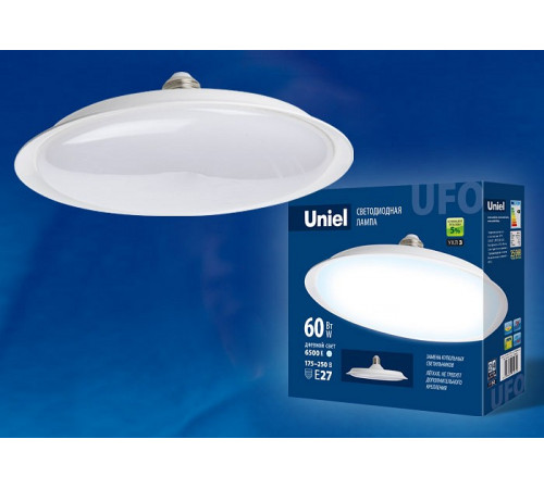 Лампа светодиодная (UL-00004578) Uniel E27 60W 6500K матовая LED-U270-60W/6500K/E27/FR PLU01WH Лампа светодиодная (UL-00004578) Uniel E27 60W 6500K матовая LED-U270-60W/6500K/E27/FR PLU01WH