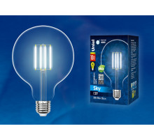 Лампа светодиодная филаментная (UL-00004859) Uniel E27 10W 4000K прозрачная LED-G125-10W/NW/E27/CL PLS02WH