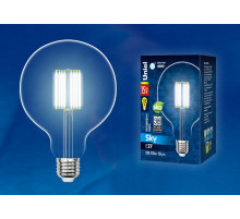 Лампа светодиодная филаментная (UL-00004861) Uniel E27 15W 4000K прозрачная LED-G125-15W/4000K/E27/CL PLS02WH