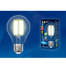 Лампа светодиодная филаментная (UL-00004870) Uniel E27 17W 3000K прозрачная LED-A70-17W/3000K/E27/CL PLS02WH